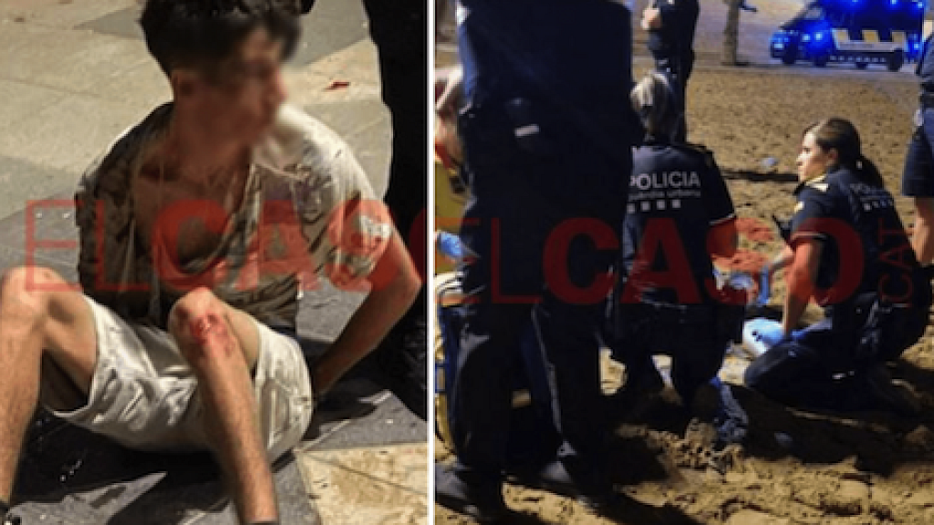 Barcelona Spain Dutch Tourist Stabbed by Gang of Young Migrants in Beach Robbery Attempt