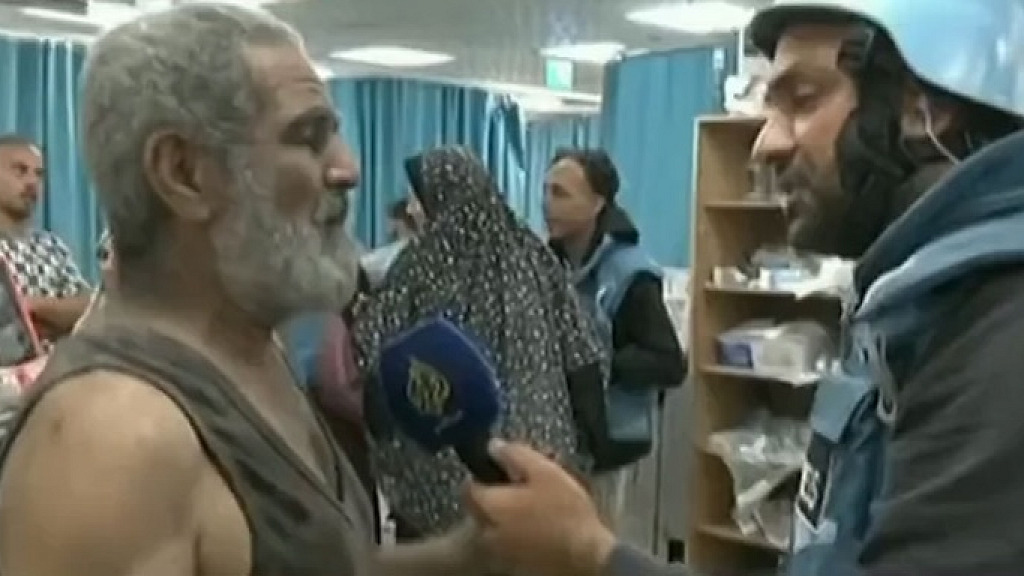 Reporter Cuts off Gaza Hospital Interview after Patient Says Hamas Terrorists Are Hiding Among Wounded