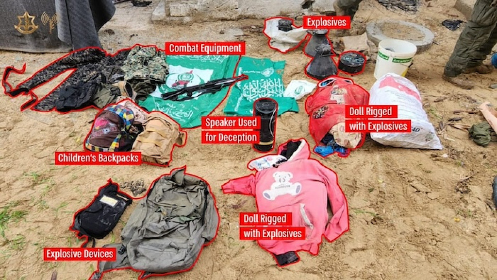 War Crimes IDF Uncovers Hamas IED Death Trap with Baby Dolls and Loudspeakers Hamas Killed Female IDF Soldiers with Poison Gas Oct. 7