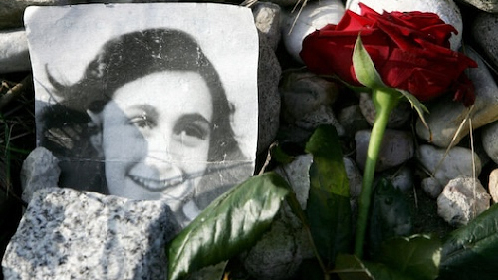 Amsterdam Anne Frank Statue Defaced with Red Gaza Grafitti